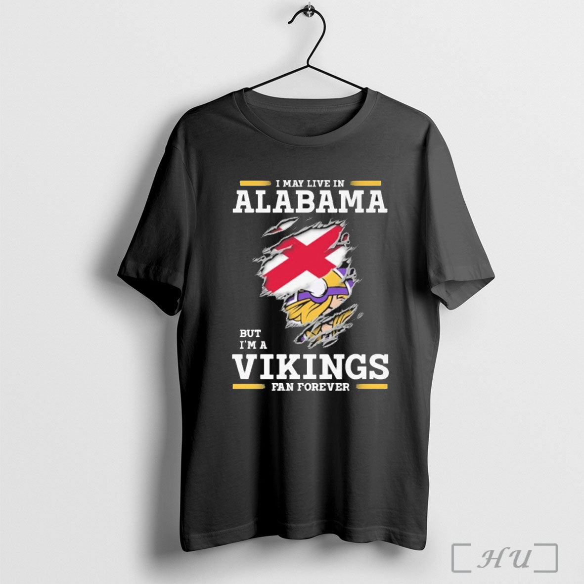 Officials I May Live In Alabama But Im A Vikings Fan Forever T Shirt