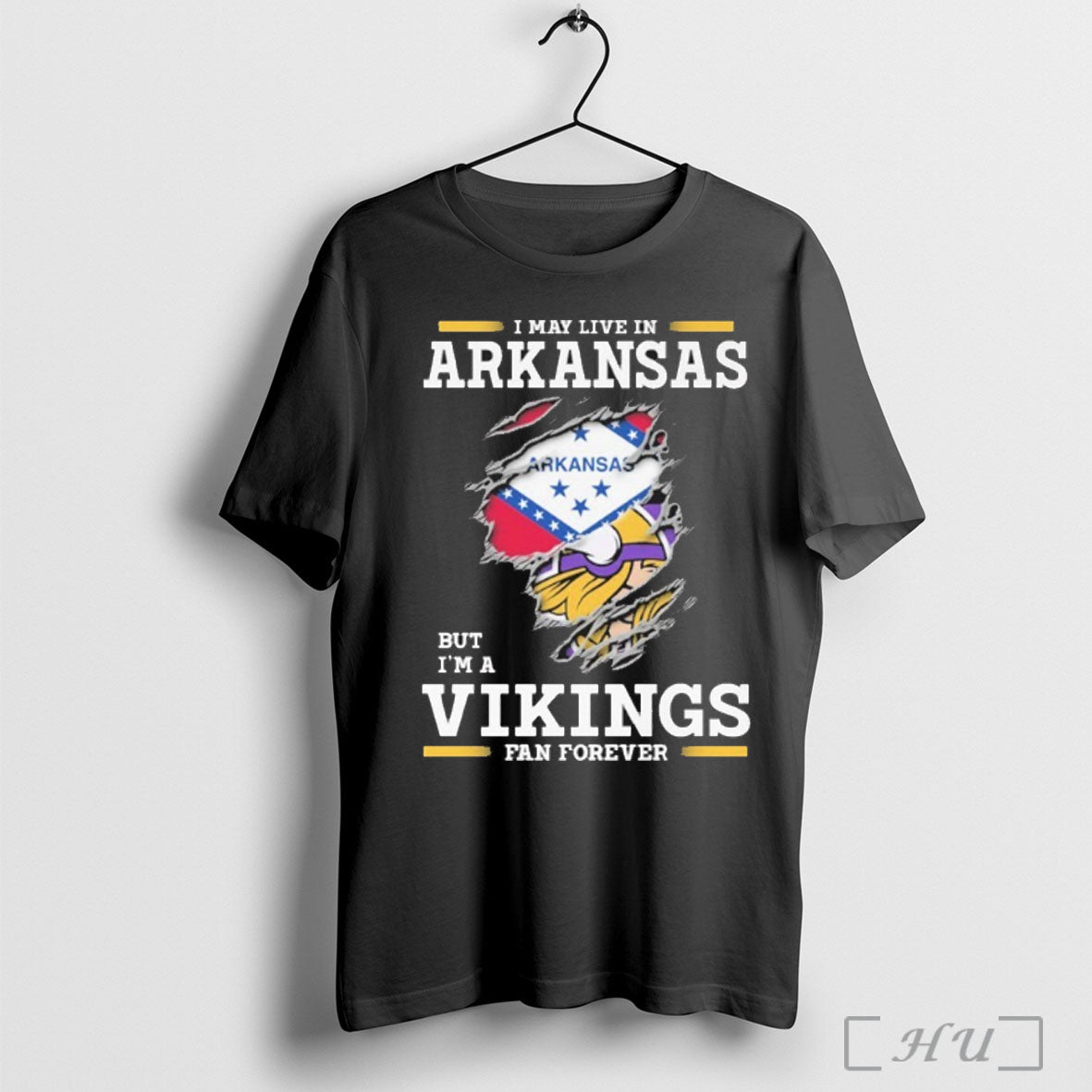 Officials I May Live In Arkansas But Im A Vikings Fan Forever T Shirt