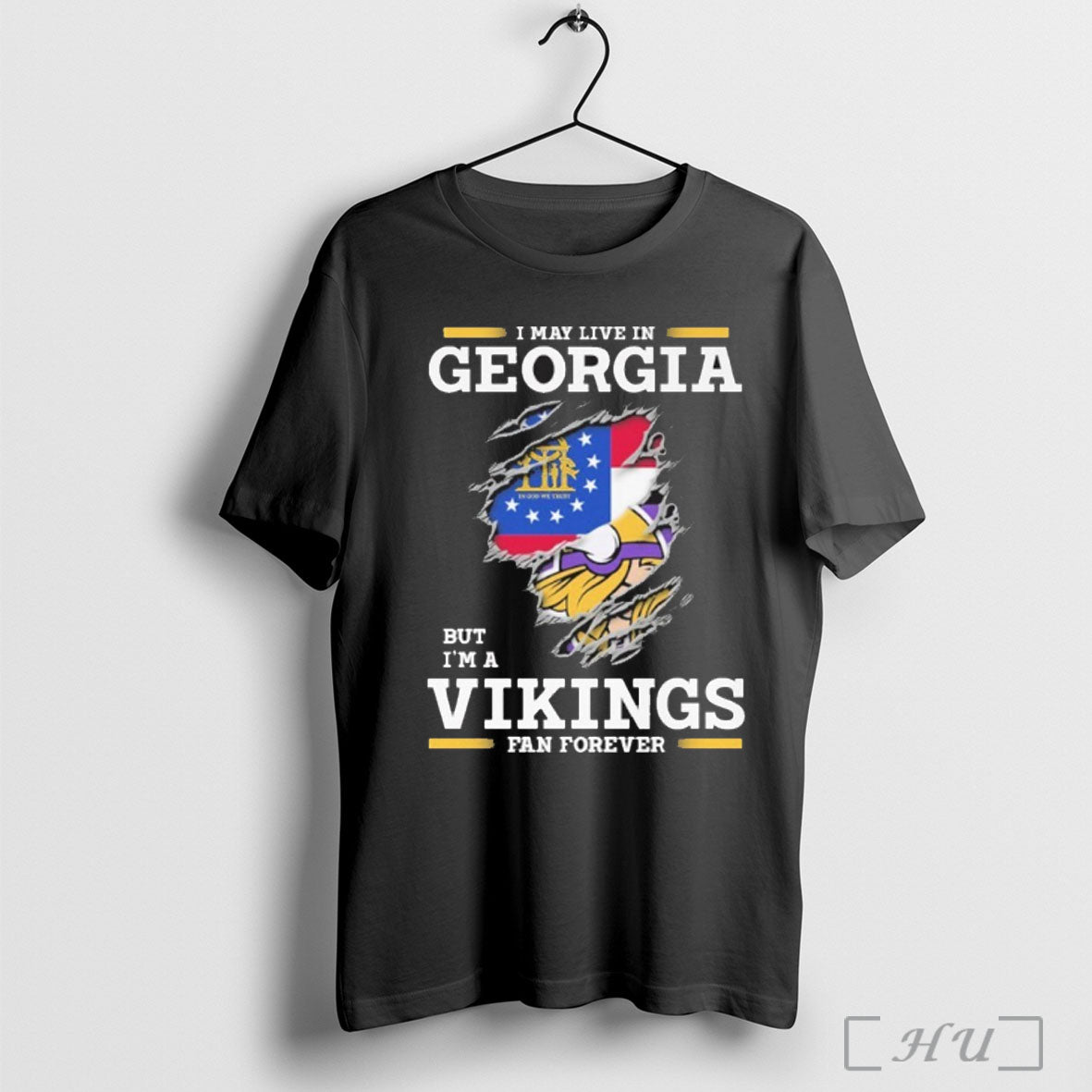 Officials I May Live In Georgia But Im A Vikings Fan Forever T Shirt
