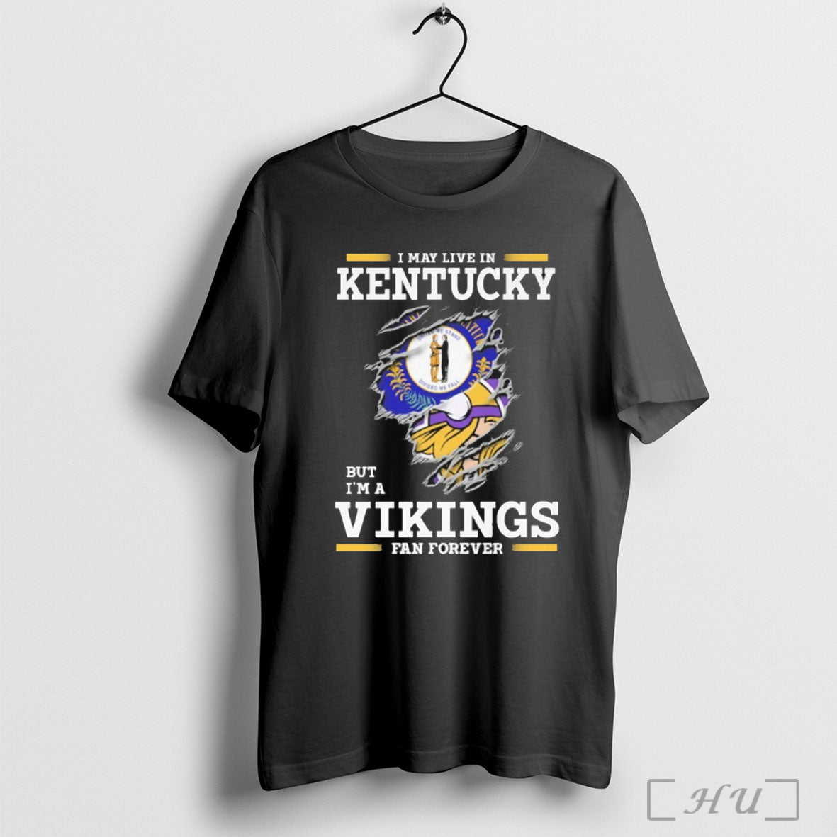 Officials I May Live In Kentucky But Im A Vikings Fan Forever T Shirt