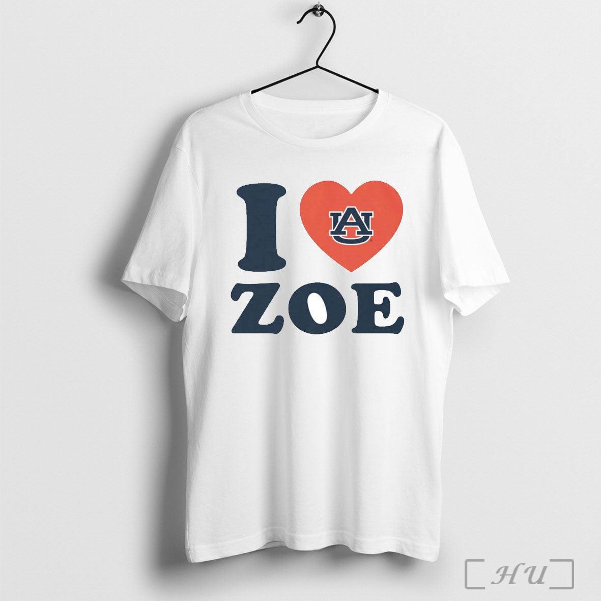 Officials I Love Zoe Slaughter Heart Auburn Tigers T Shirt