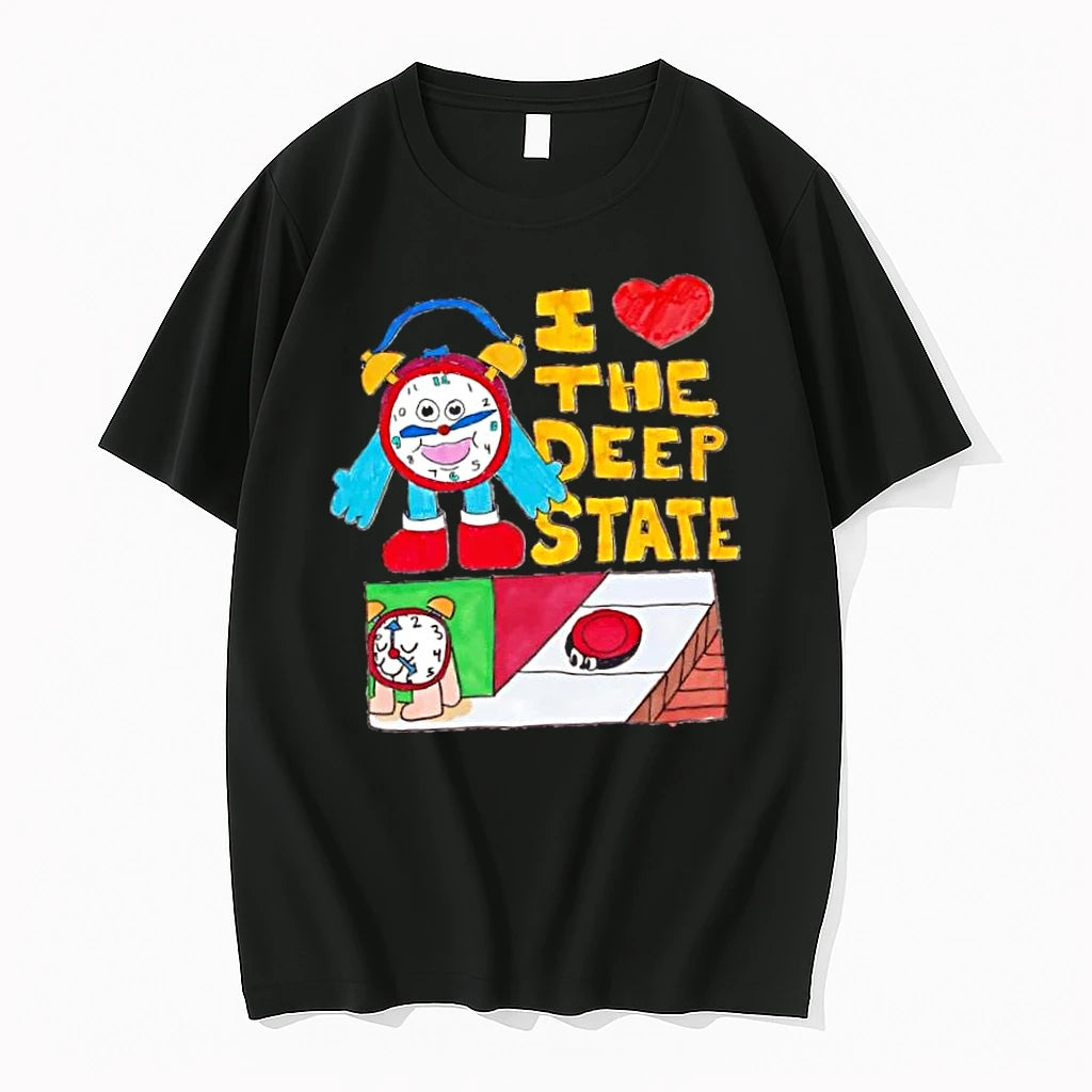 Officials I Love The Deep State Clock Character Funny Cartoon Premium T Shirt