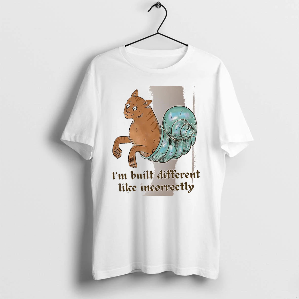 Officials Im Built Different Like Incorrectly Cat Snail White Premium T Shirt