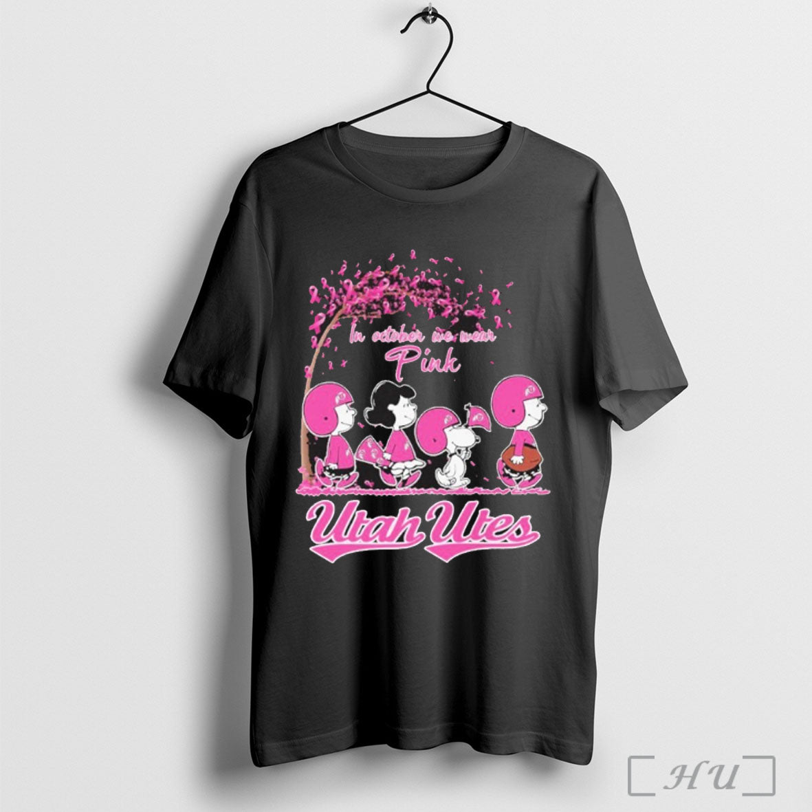 Officials In October We Wear Pink Peanuts Utah Utes T Shirt