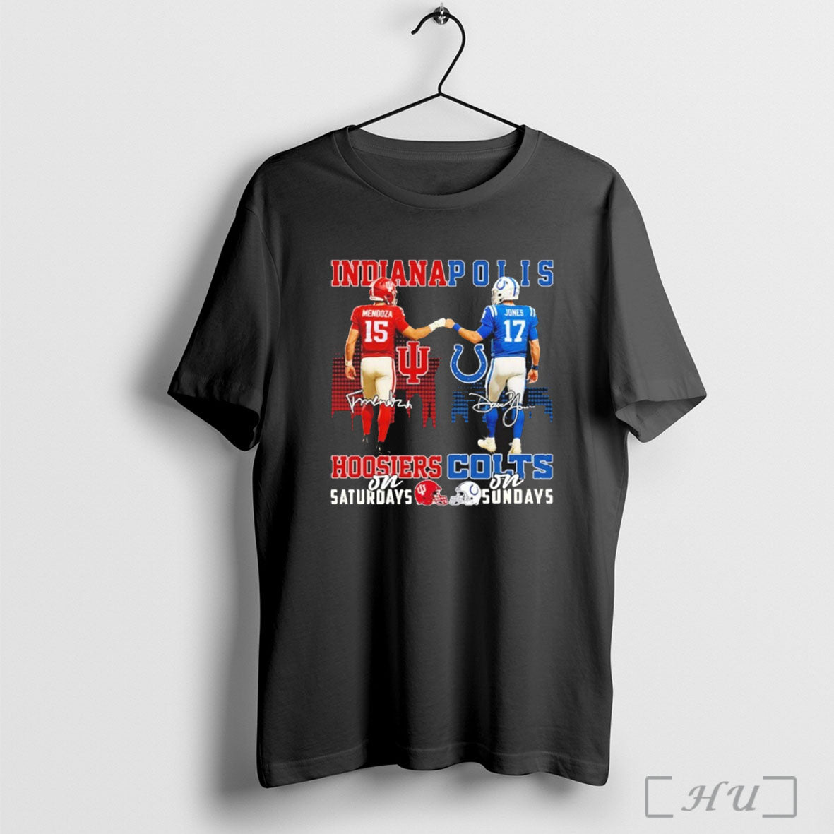 Officials Indiana Poi Is Mendoza Hoosiers On Saturdays Jones Colts On Sundays T Shirt