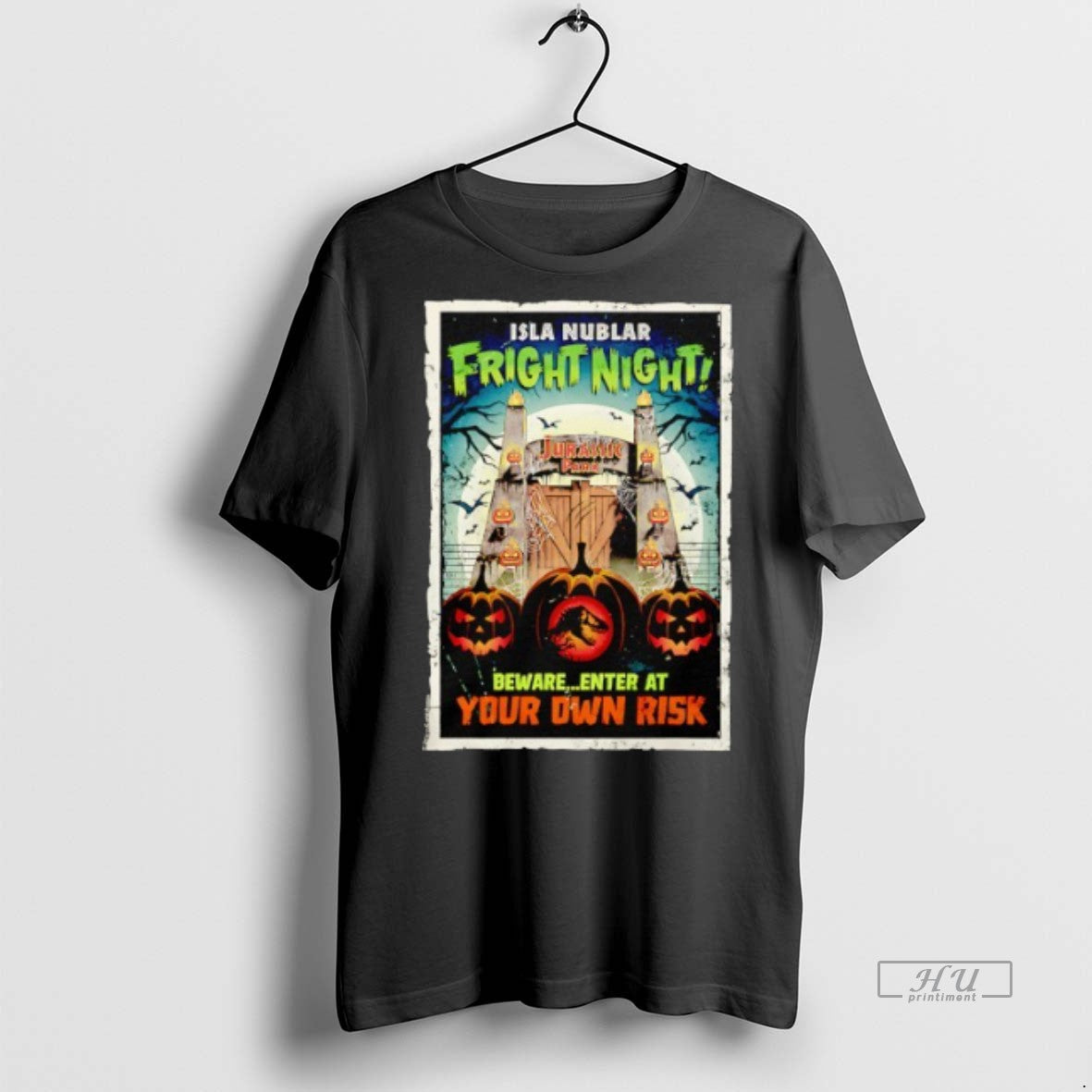 Officials Isla Nublar Fright Night Bewareenter At Your Own Risk Halloween Tee Shirt Sweater