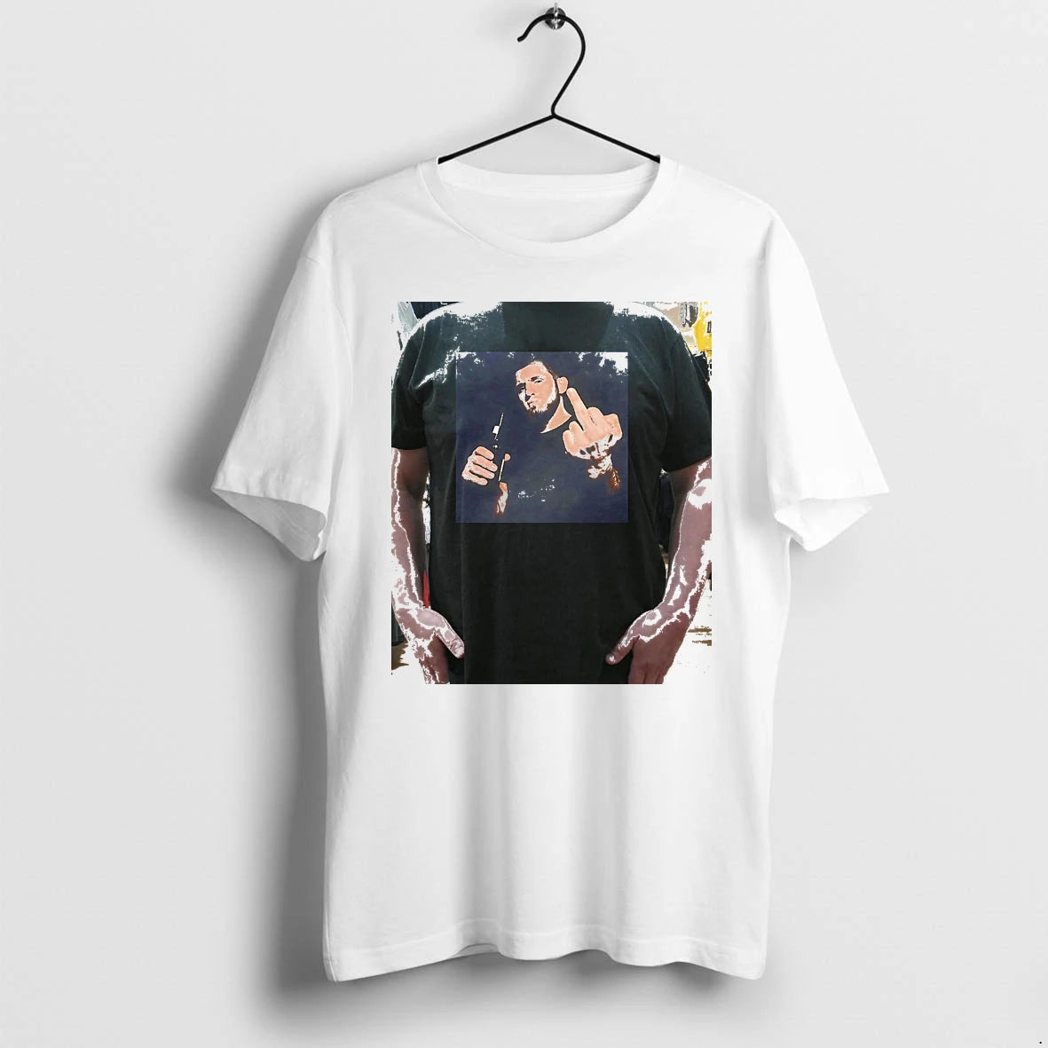 Officials Islam Makhachev Beer Middle Finger Premium T Shirt