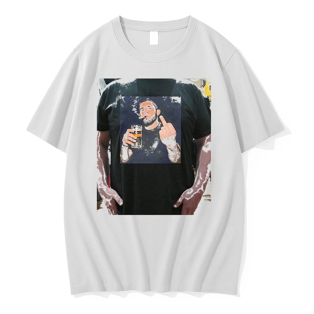 Officials Islam Makhachev Smoking Cigar Middle Finger Premium T Shirt