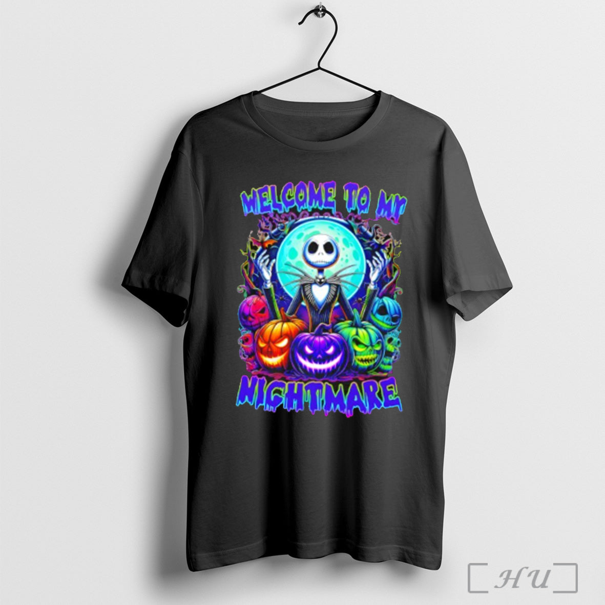 Officials Jack Skellington Welcome To My Nightmare And Pumpkin Halloween T Shirt