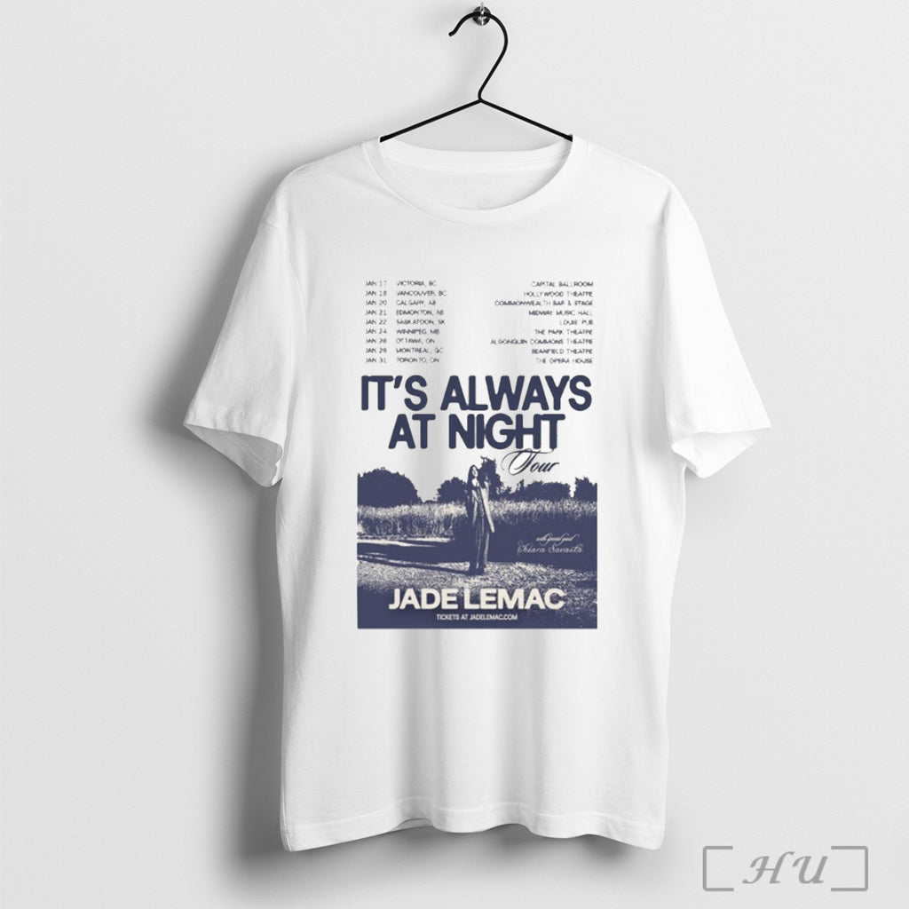 Officials Jade Lemac Its Always At Night Tour 2026 Dates T Shirt