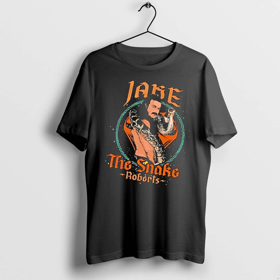 Officials Jake The Snake Roberts Pro Wrestler Holding Python Halftone Frame Mens T Shirt Sweater