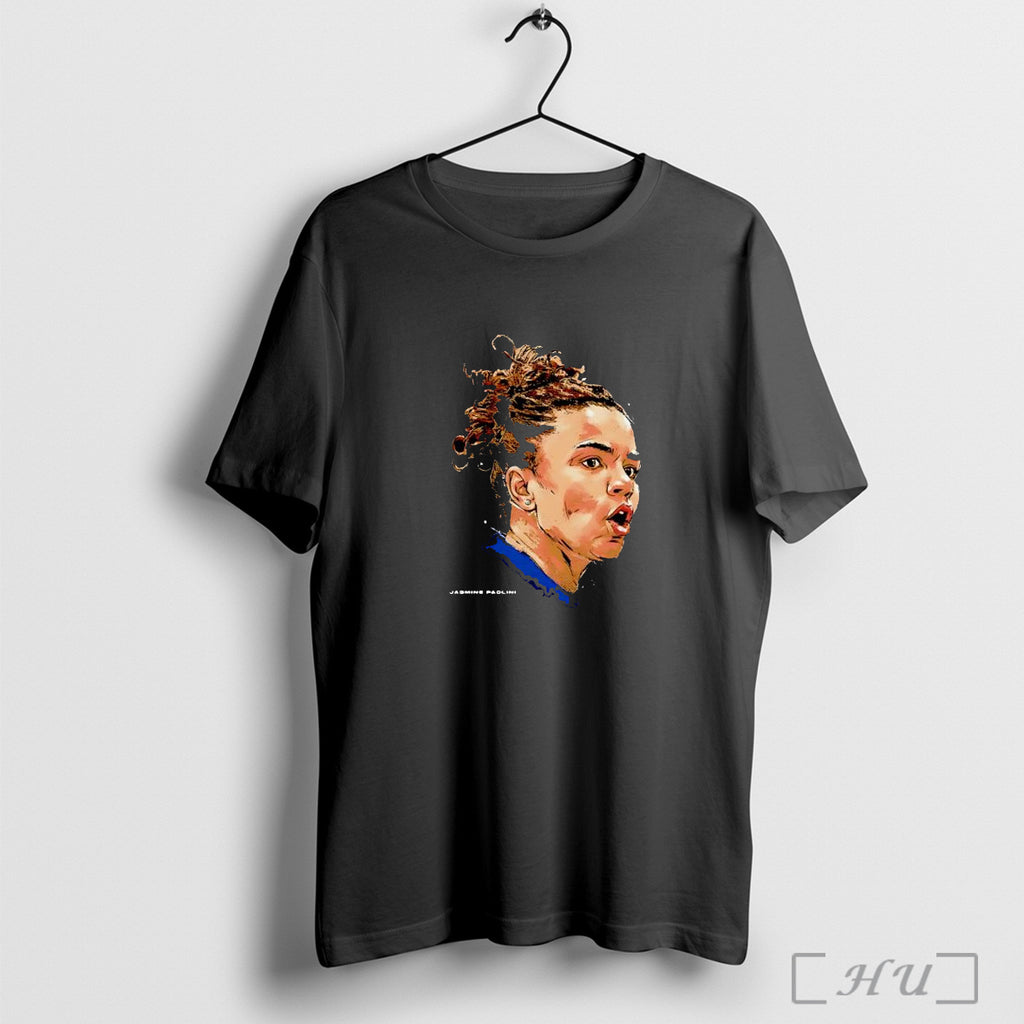 Officials Jasmine Paolini Portrait Big Head Retro T Shirt