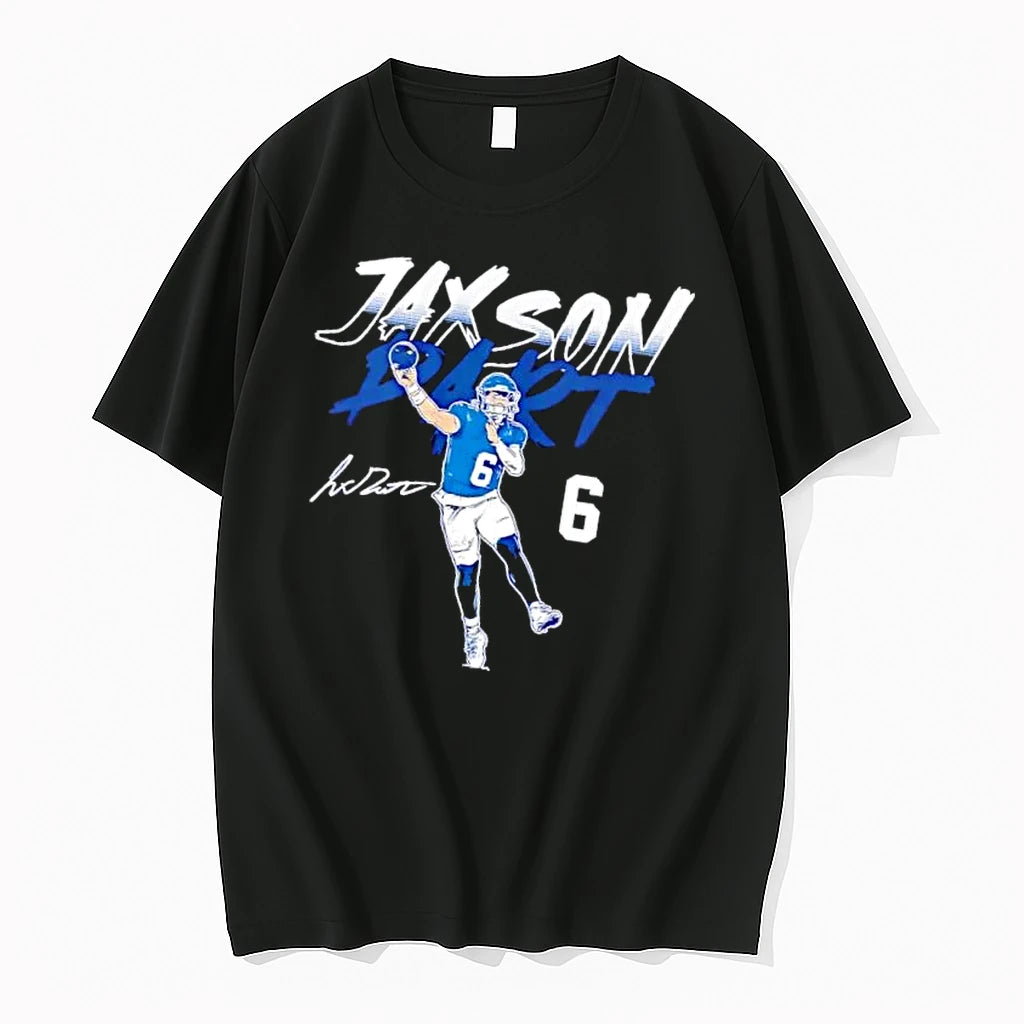 Officials Jaxson Dart Number 6 Quarterback Throwing Football Brush Line Art Mens