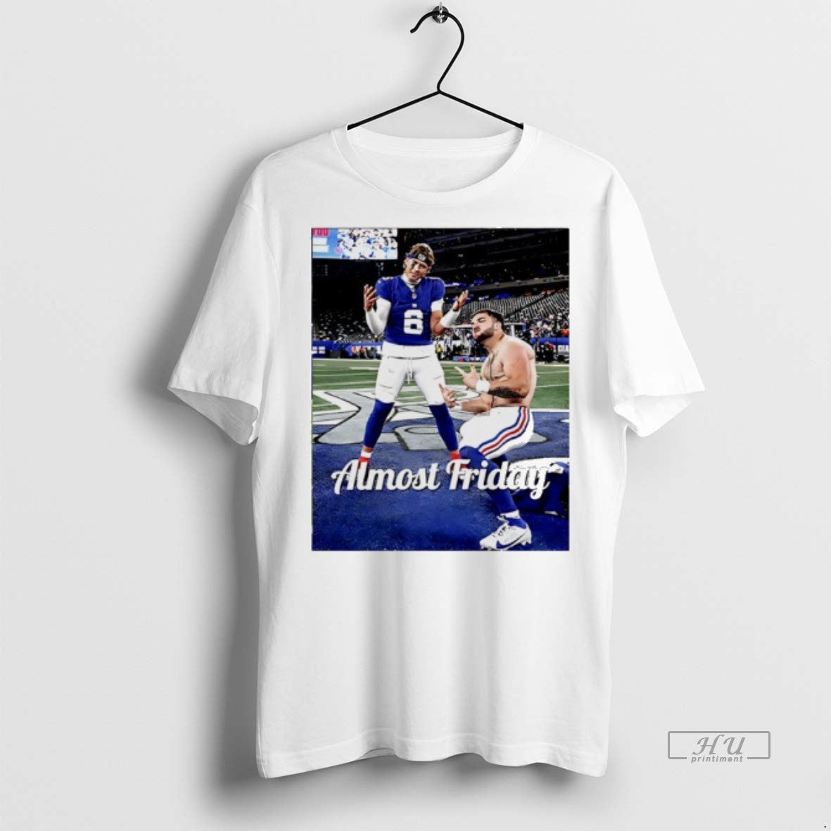 Officials Jaxson Dart And Cam Skattebo New York Giants Almost Friday Tee Shirt Sweater
