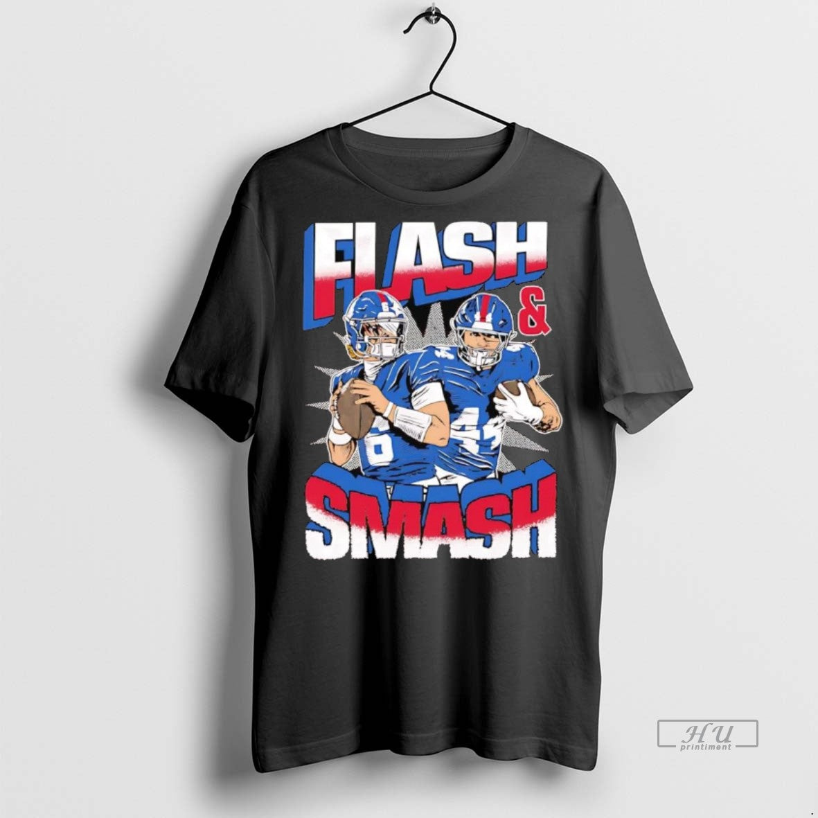 Officials Jaxson Dart And Cam Skattebo Flash And Smash New York Giants Tee Shirt Sweater