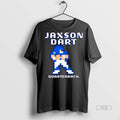 Officials Jaxson Dart Pixel Baller Quarterback New York Giants Tee Shirt Sweater
