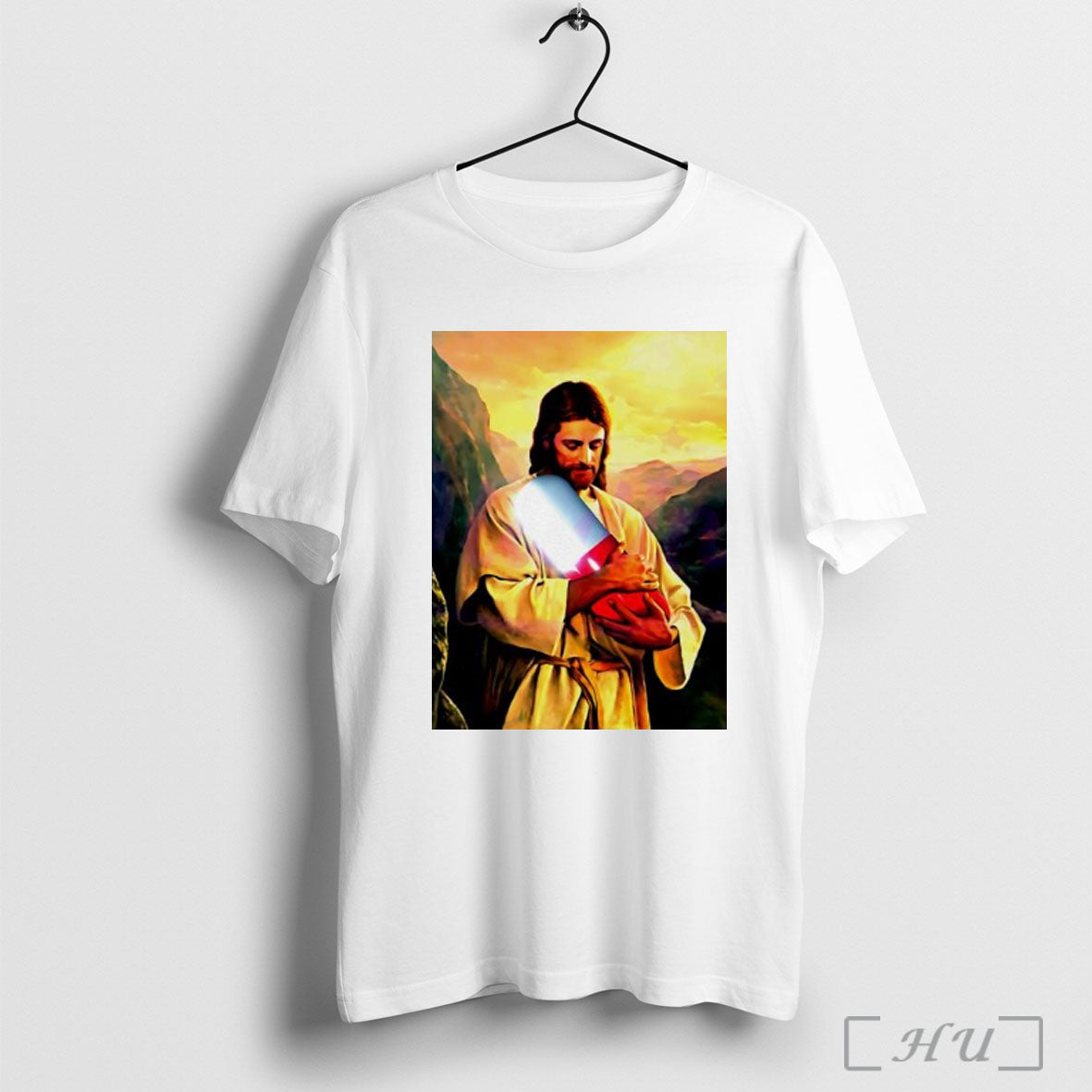 Officials Jesus Embracing Giant Pill Vintage Christian Funny Graphic T Shirt