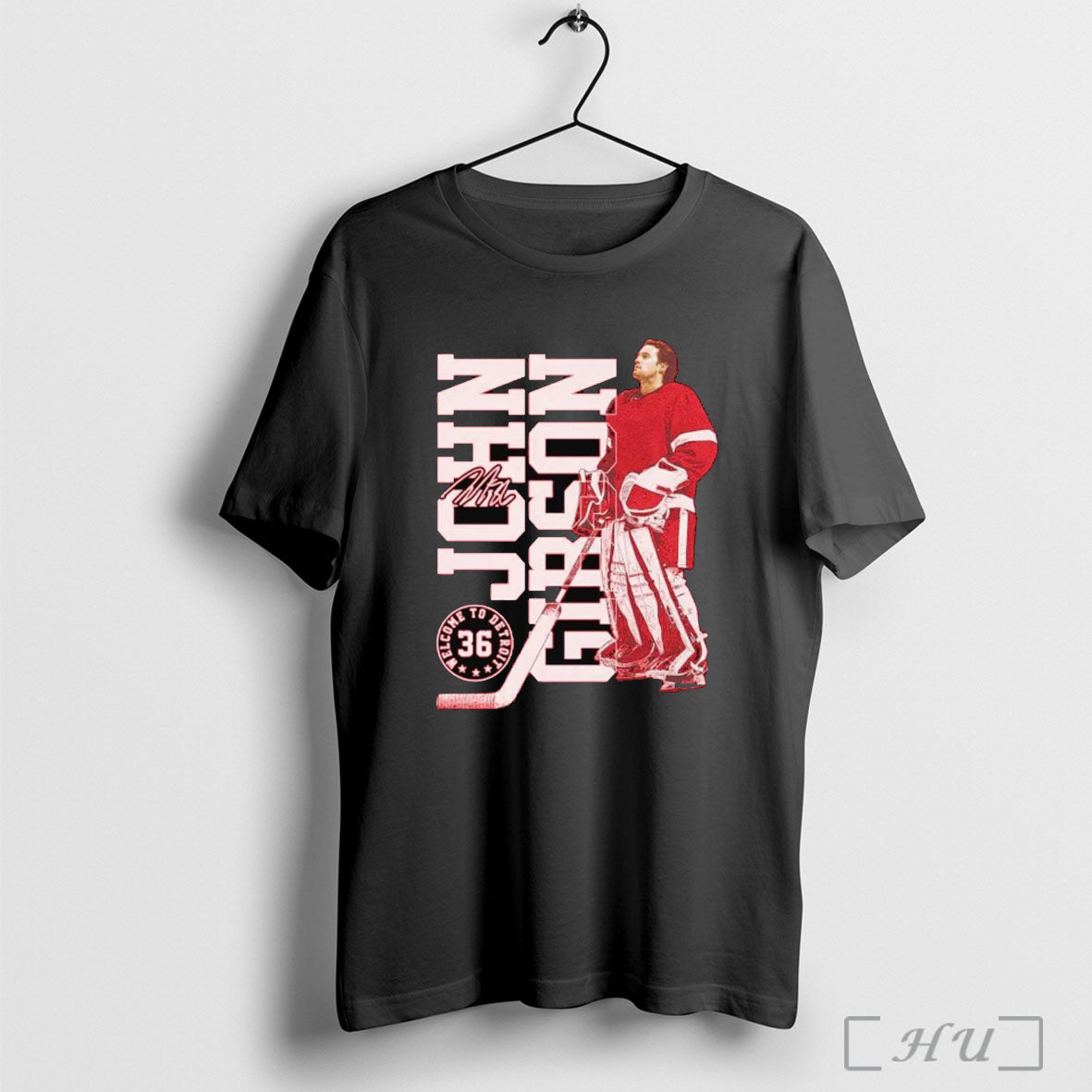 Officials John Gibson Welcome To Detroit Red Wings Signature T Shirt