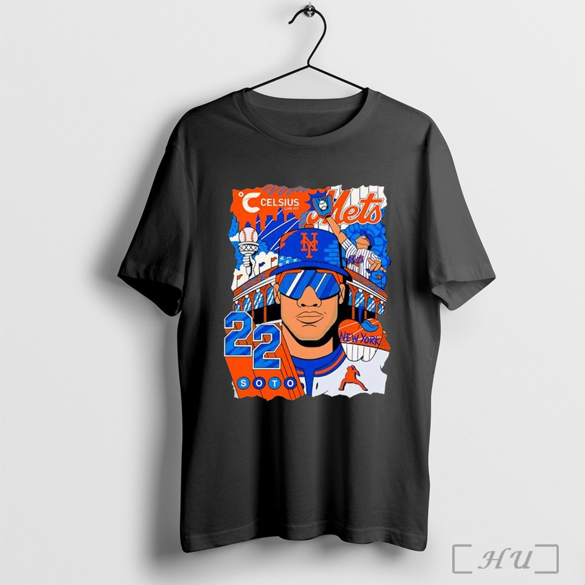 Officials Juan Soto 22 New York Mets Celsius Live Fit Art T Shirt