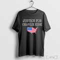 Officials Justice For Charlie Kirk American Flag T Shirt