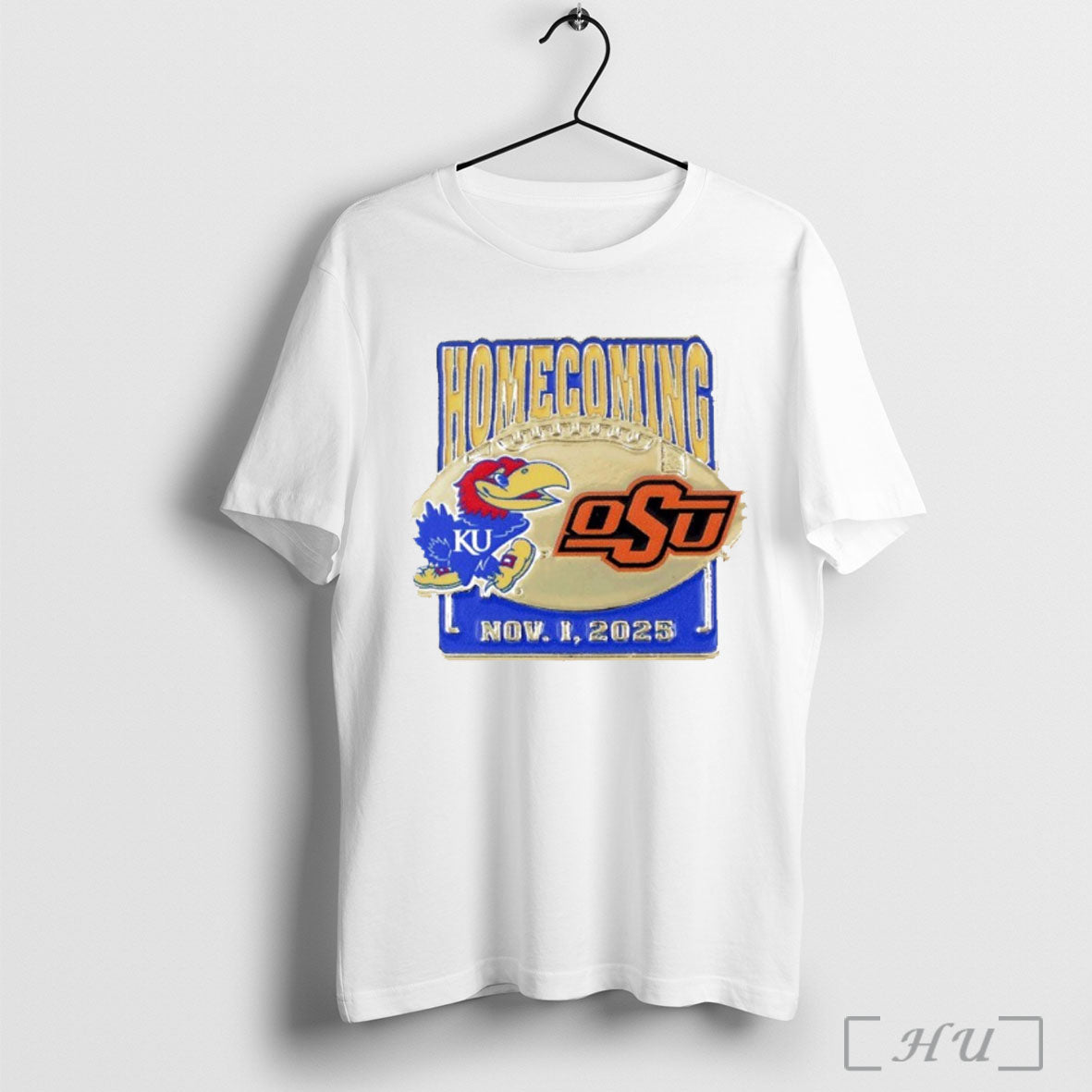 Officials Kansas Jayhawks Vs Oklahoma State Cowboys 2025 Game Day Homecoming T Shirt