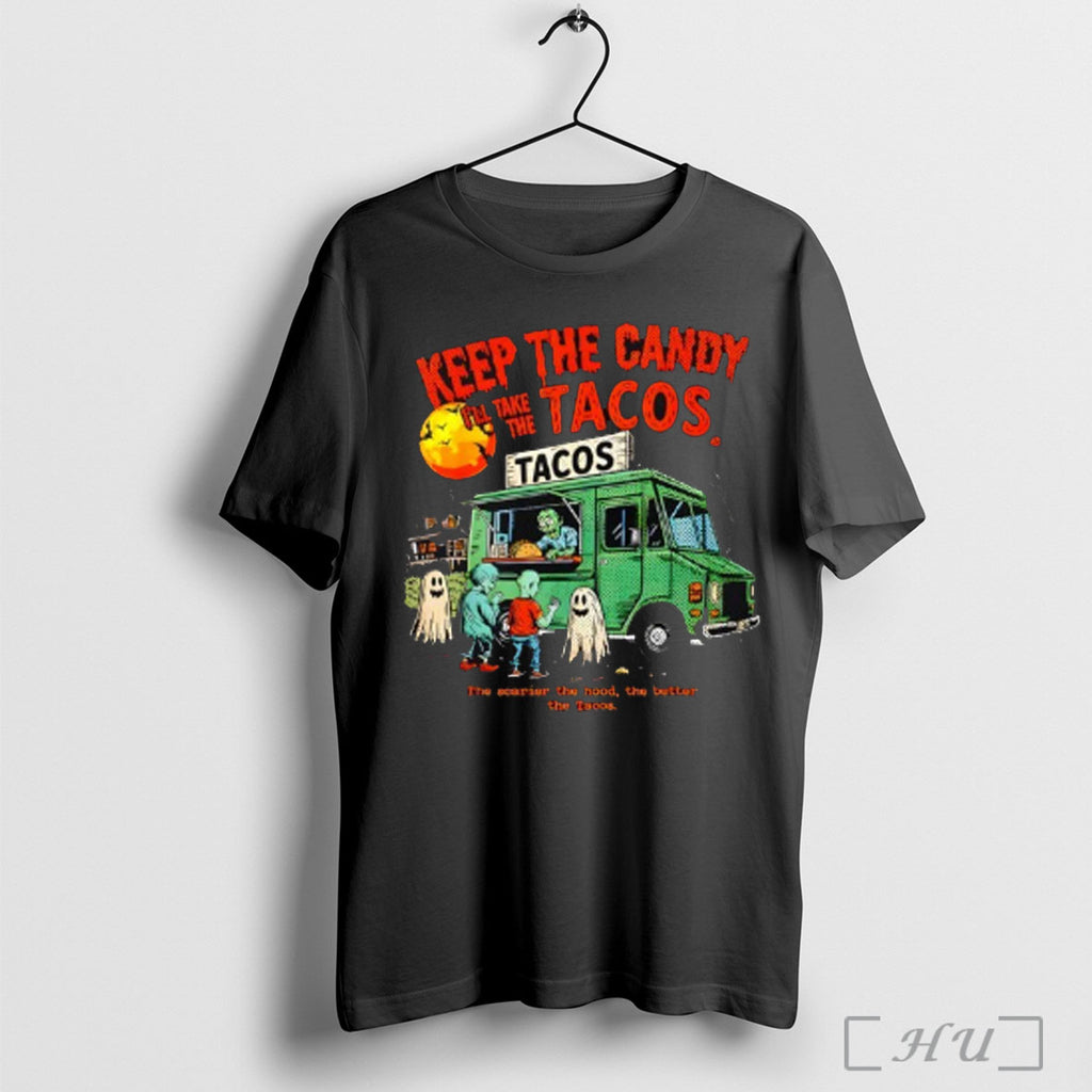 Officials Keep The Candy Ill Take The Tacos Halloween 2025 T Shirt