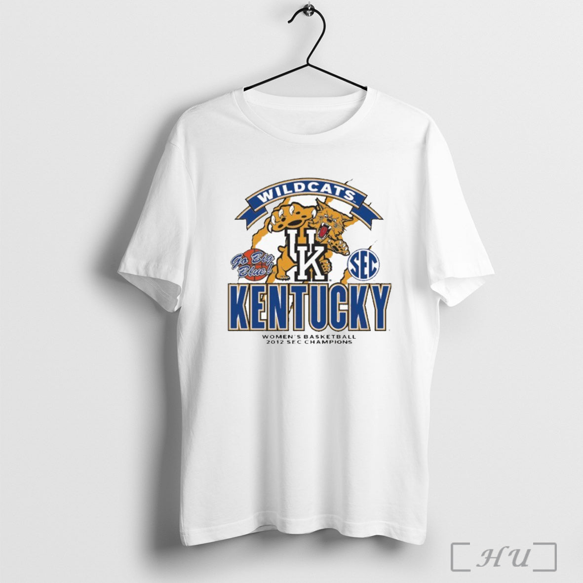 Officials Kentucky Wildcats Womens Basketball 2012 Go Big Blue Sec Champions Mascot T Shirt