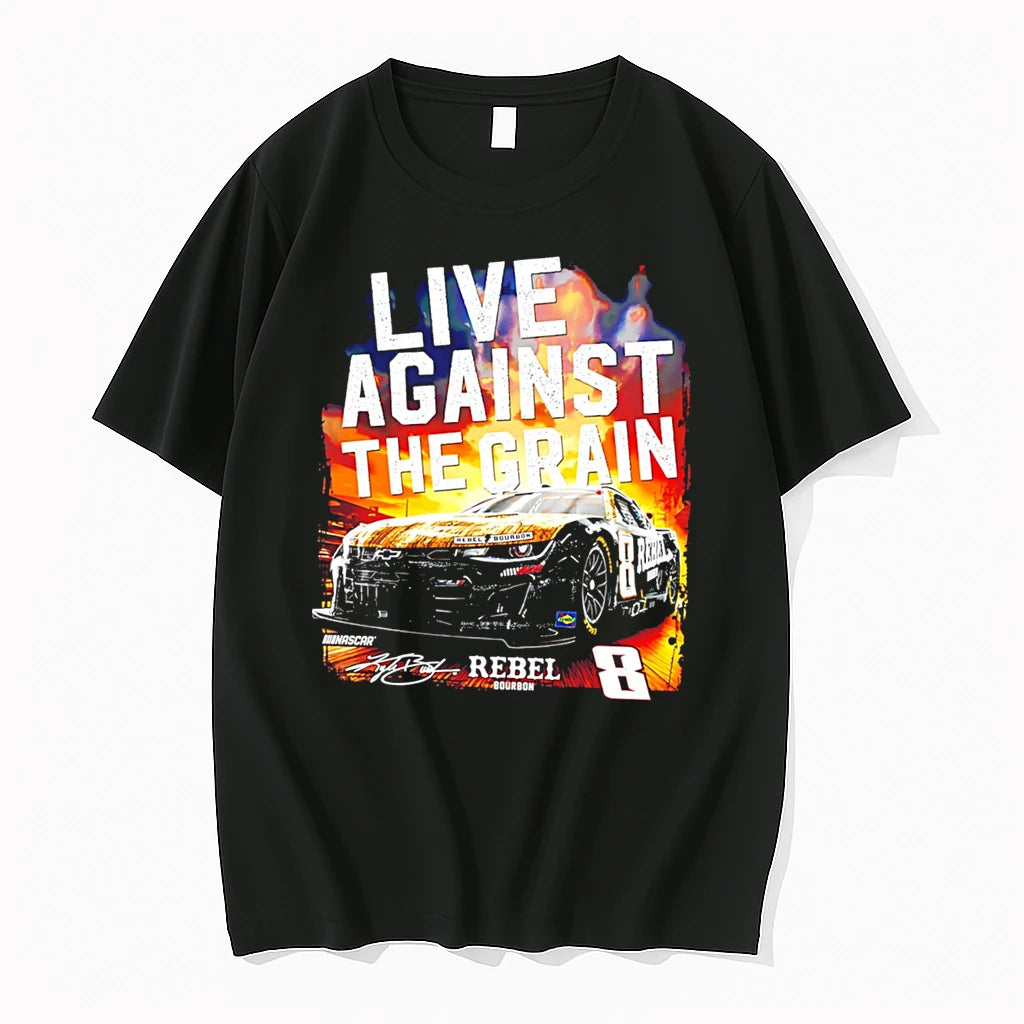 Officials Kyle Busch 8 Rebel Live Against The Grain Tee T Shirt Sweater