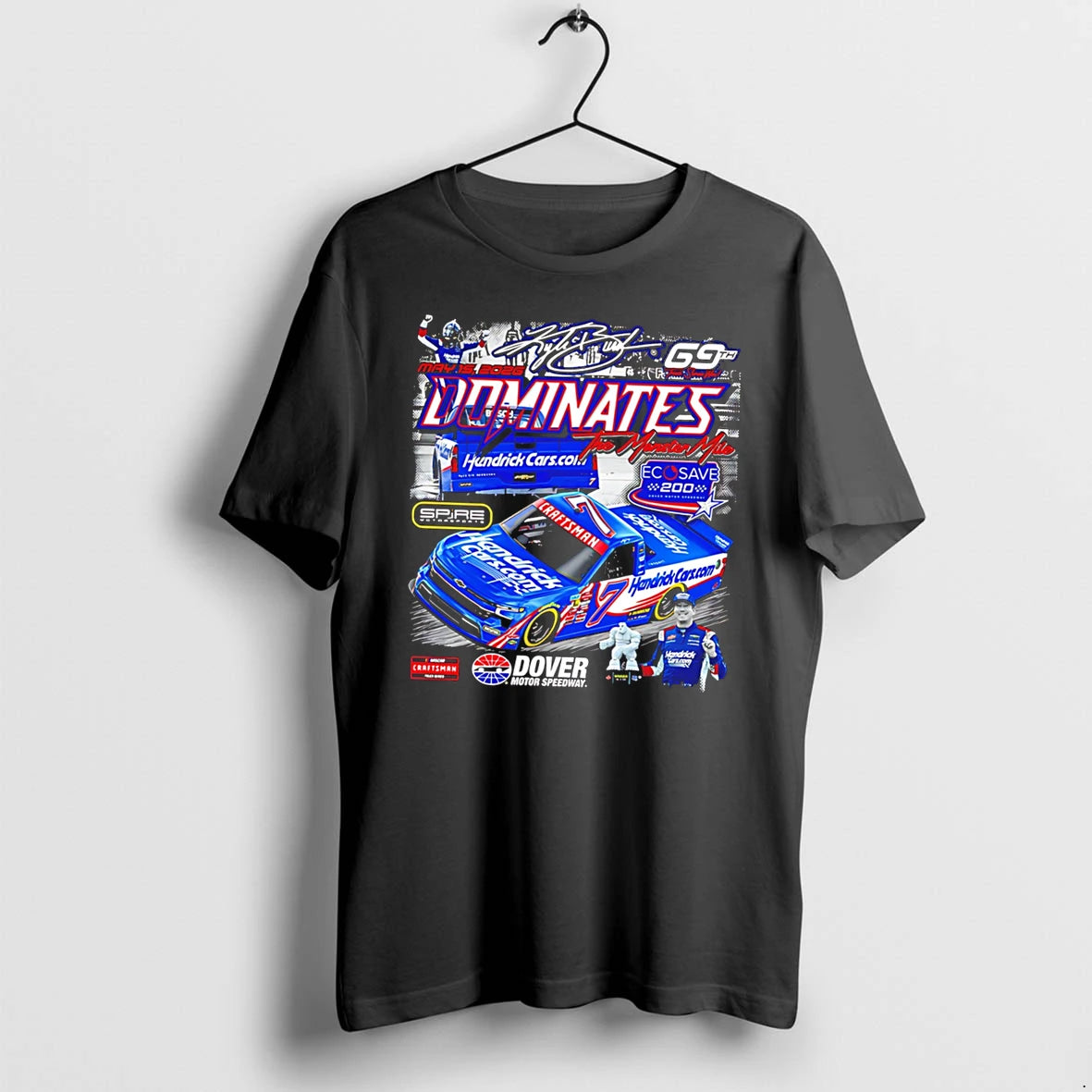 Officials Kyle Busch The Monster Mile Dover Truck Win Signature Tee T Shirt Sweater