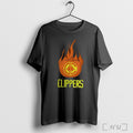 Officials La Clippers Flaming Pumpkin Halloween 2025 T Shirt