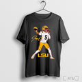 Officials Lsu Football Jayden Daniels Superstar Pose Signature Style T Shirt