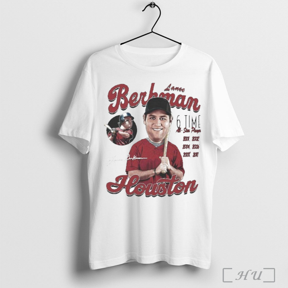 Officials Lance Berkman Houston Astros Comic 6 Time All Star Player T Shirt