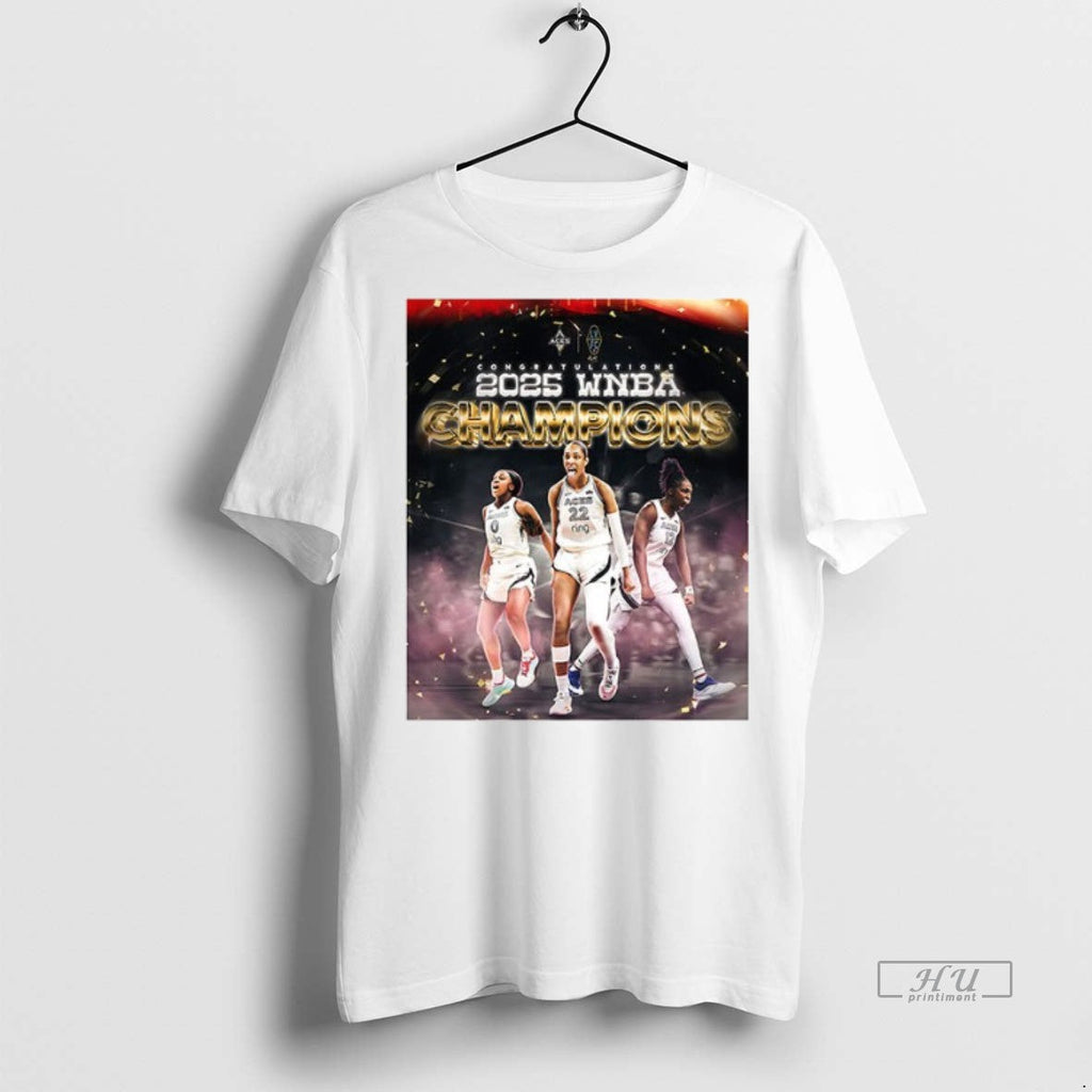 Officials Las Vegas Aces Congratulations 2025 Wnba Champions Ceramic Ceramic And Classic Dad Cap Tee