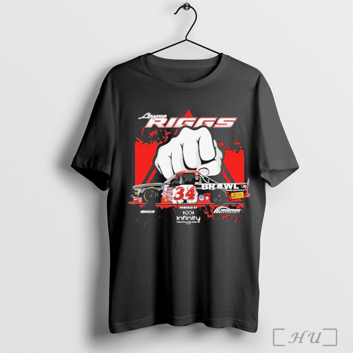 Officials Layne Riggs Checkered Flag Sports Bare Knuckle Boxing Car T Shirt