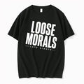 Officials Loose Morals Late Nights Bold Tall Condensed Typography Horizontal Lines Mens