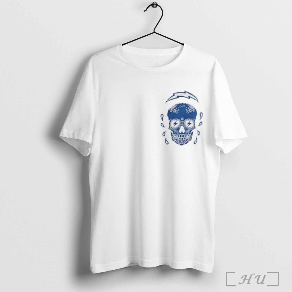 Officials Los Angeles Chargers Puro Chargers 1960 Skull T Shirt