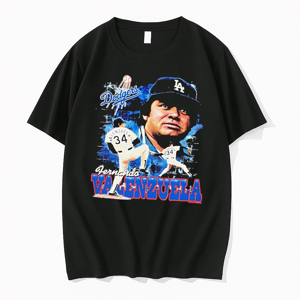 Officials Los Angeles Dodgers Fernando Valenzuela Legendary Collage Player Tee Premium T Shirt