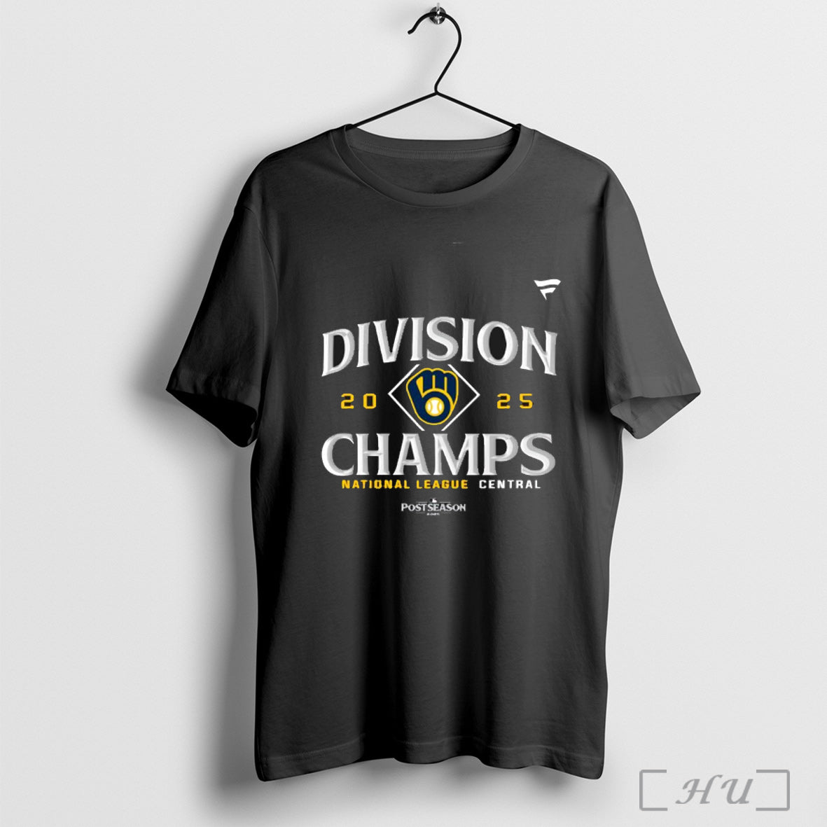 Officials Mlb Milwaukee Brewers Nl Central Division Champions 2025 Locker Room T Shirt