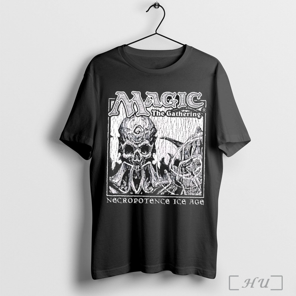 Officials Magic The Gathering Necropotence Ice Age Gothic Graphic T Shirt