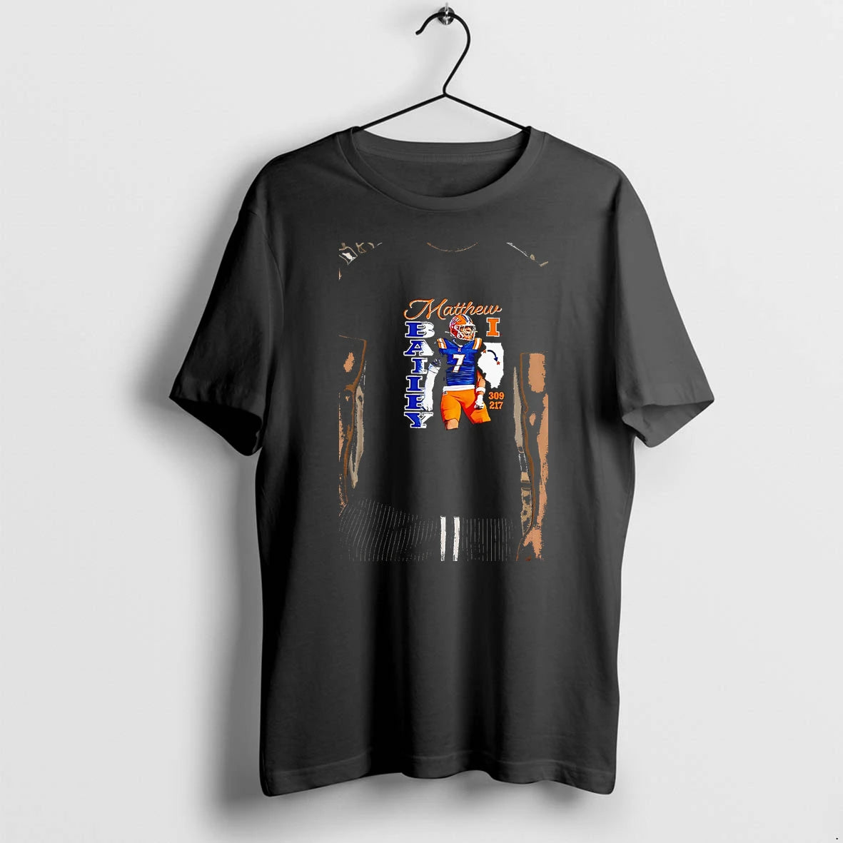 Officials Matthew Bailey Illinois 309 217 Fighting Illini Premium T Shirt