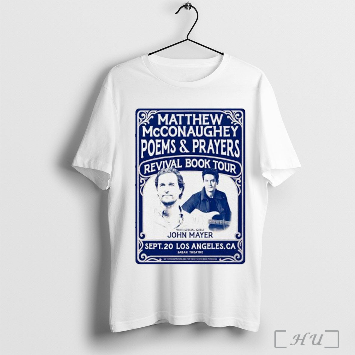 Officials Matthew Mcconaughey Poems And Prayers Revival Book Tour T Shirt