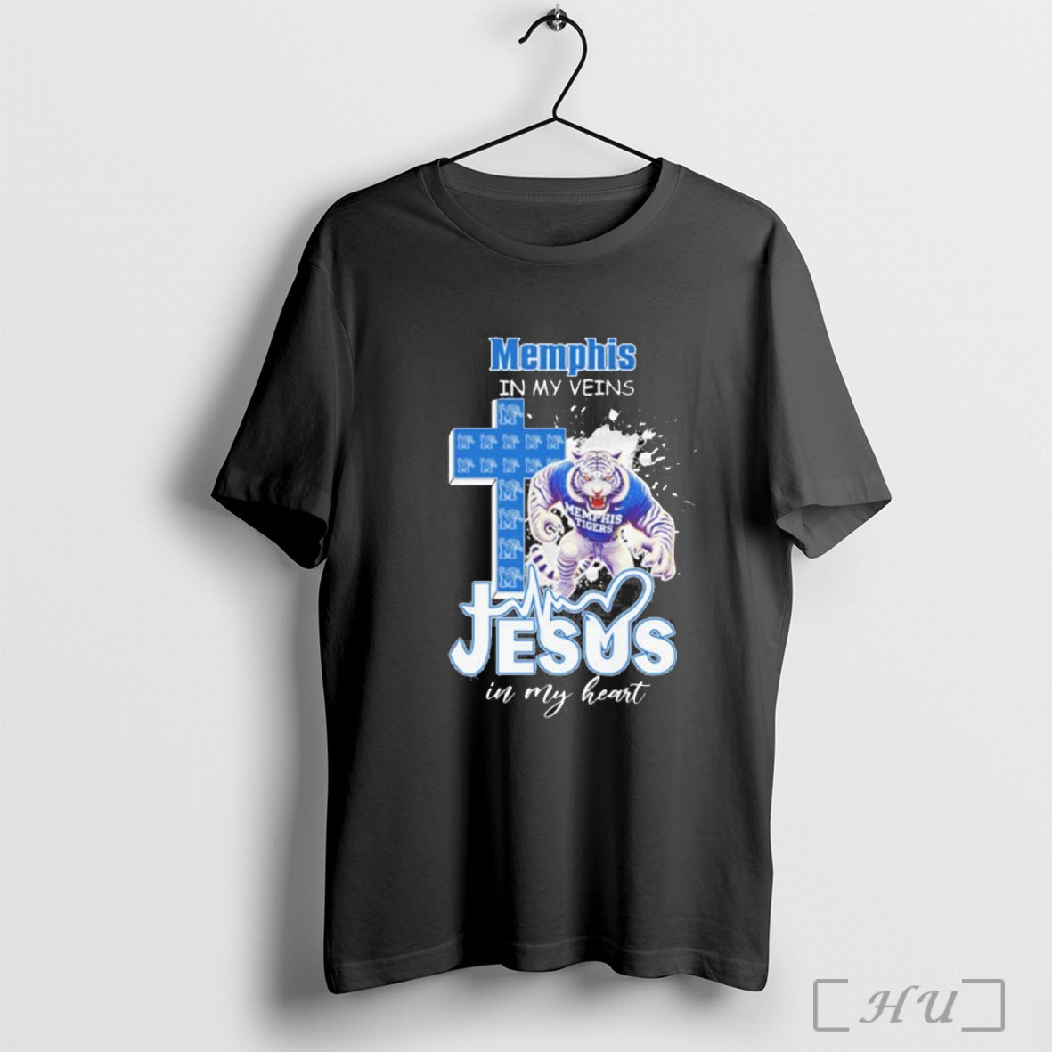 Officials Memphis Tigers Mascot In My Veins Jesus In My Hear T Shirt