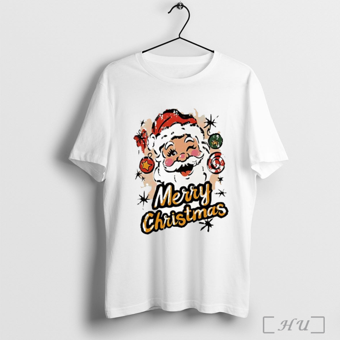 Officials Merry Christmas Santa Wink Funny White S T Shirt