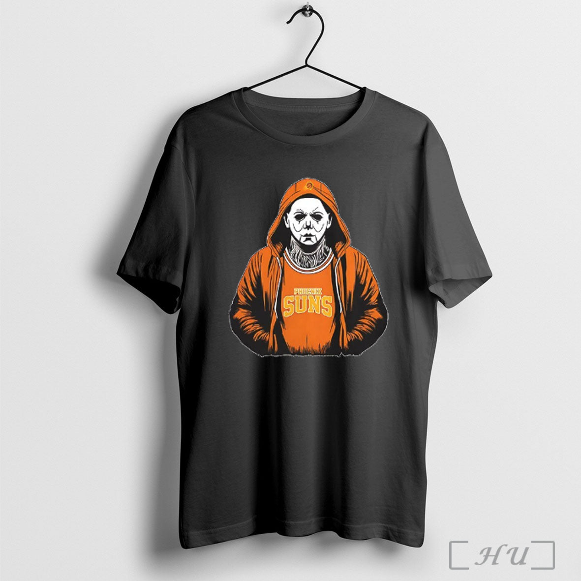 Officials Michael Myers Wearing Phoenix Suns Nba Scary Halloween 2025 V Neck T Shirt