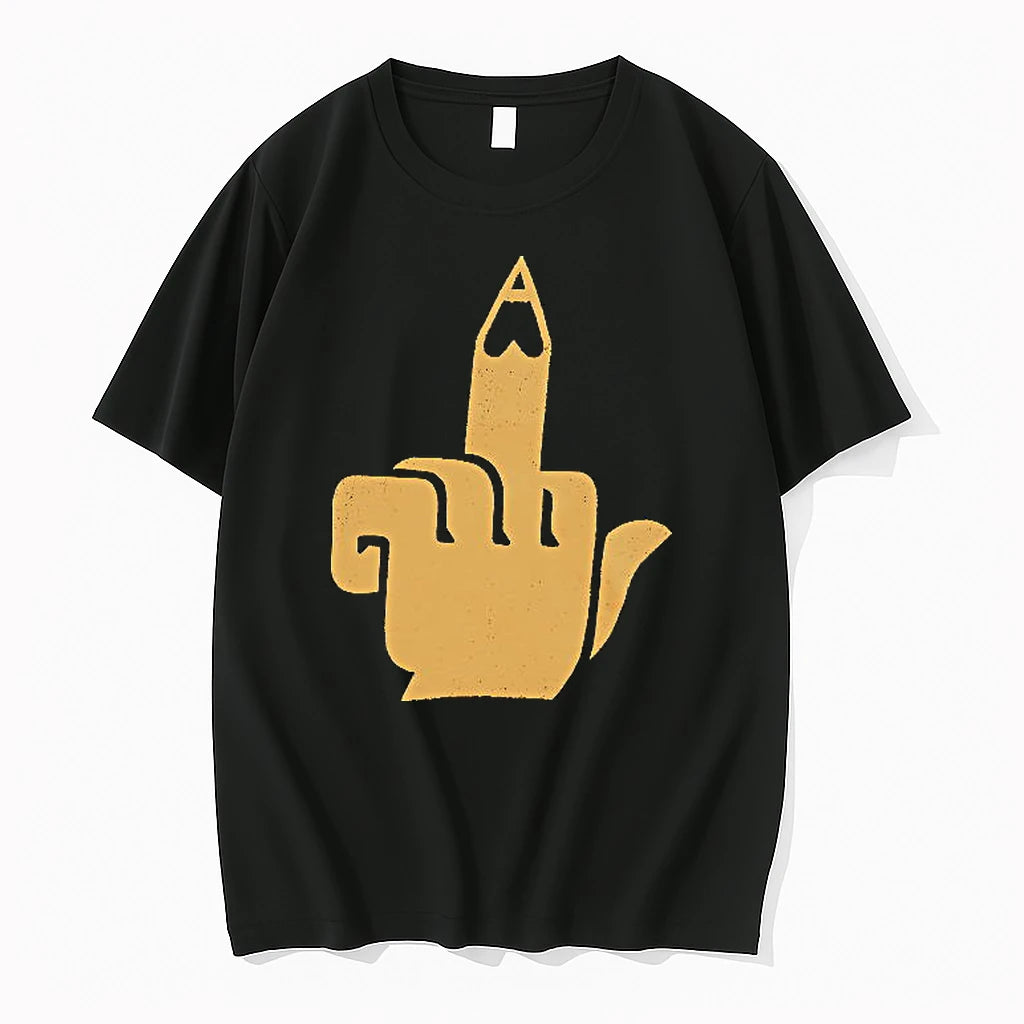 Officials Middle Finger Pencil Icon Premium T Shirt