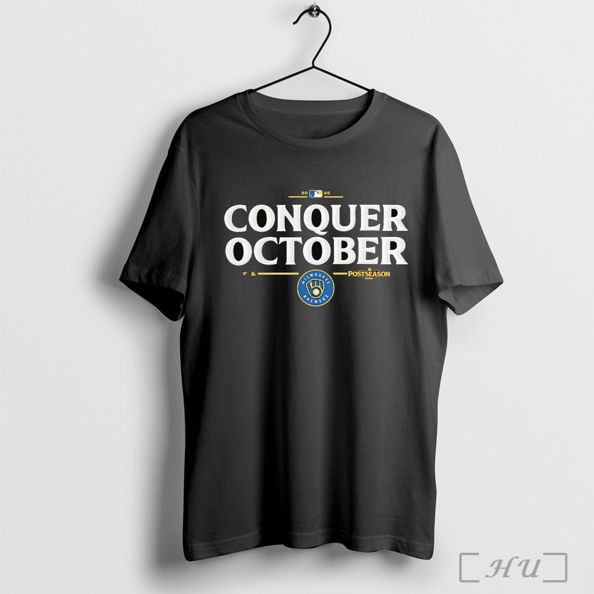 Officials Milwaukee Brewers Conquer October 2025 Mlb Postseason T Shirt