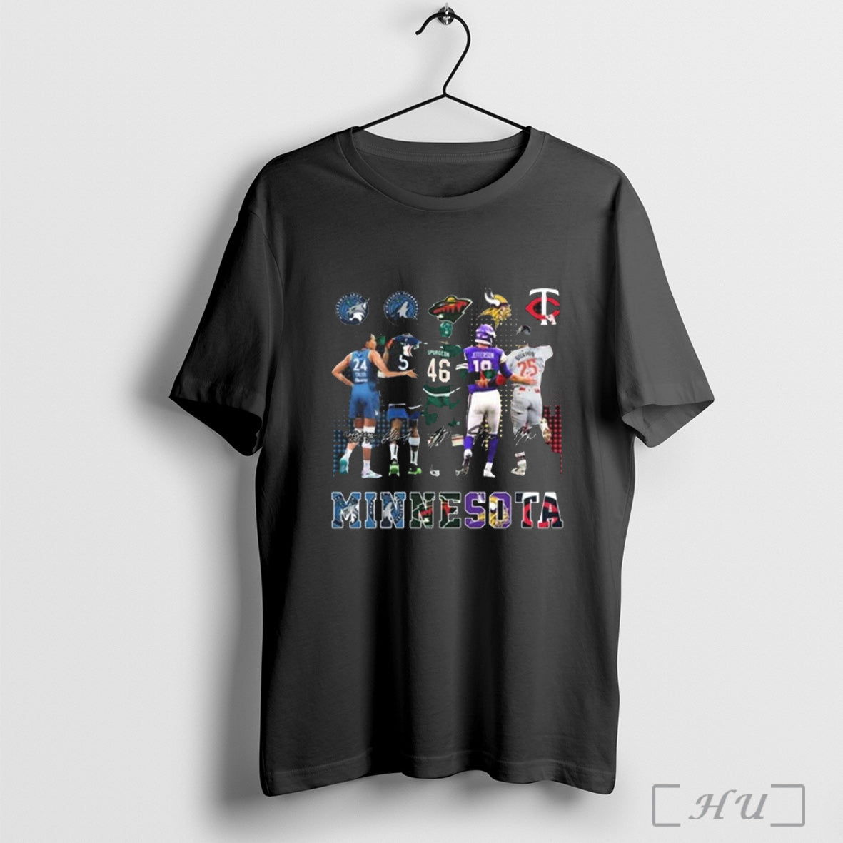 Officials Minnesota City Sports Players Signatures 2025 T Shirt