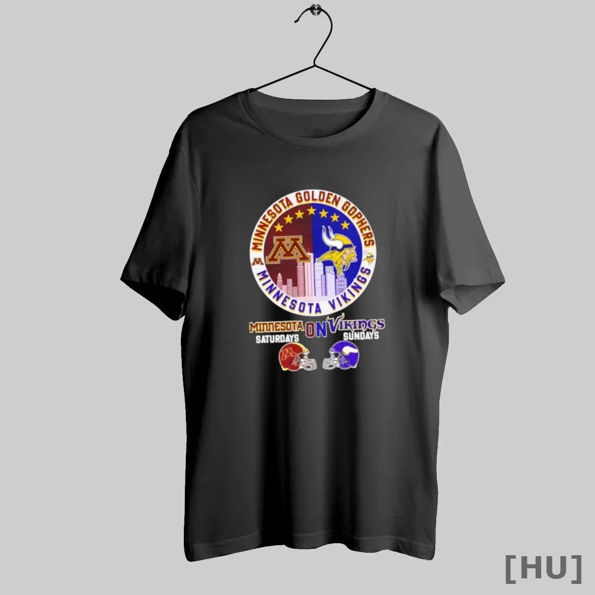 Officials Minnesota Sports Golden Gophers Saturdays On Vikings Sundays Skyline T Shirt