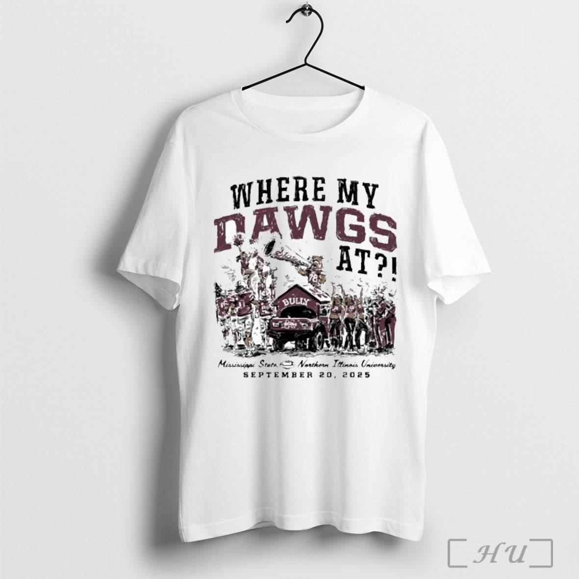 Officials Mississippi State Bulldogs Vs Northern Illinois Huskies Game Day 2025 T Shirt