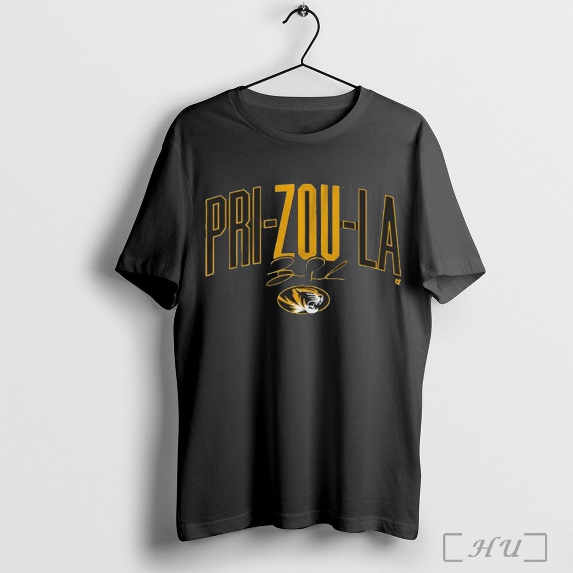 Officials Missouri Football Beau Pribula Pri Zou La Signature T Shirt